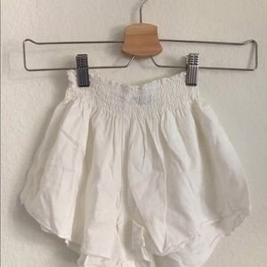White thrifted shorts